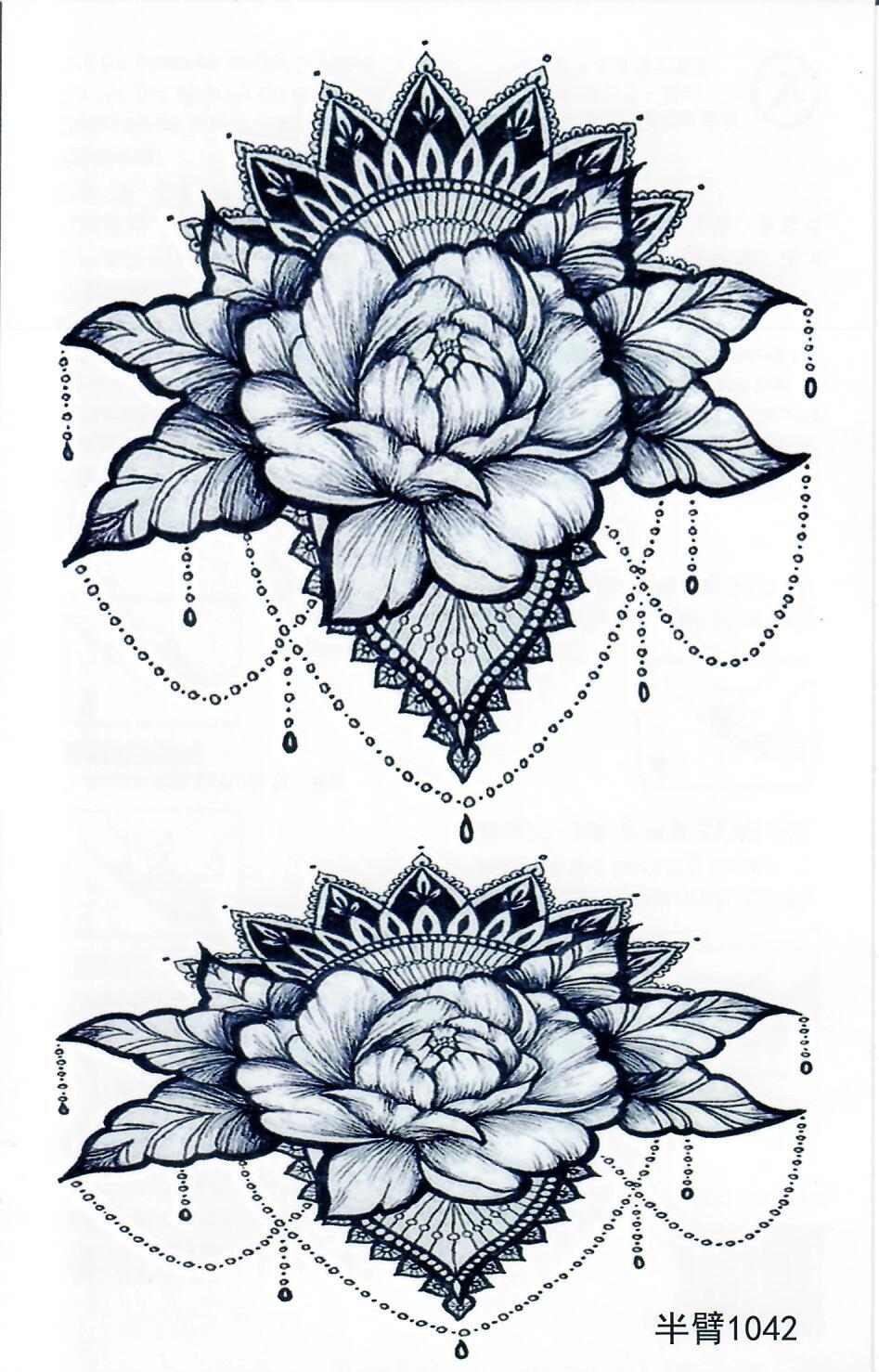 Half Sleeve Tattoo Sticker 21cmX15cm (1042)