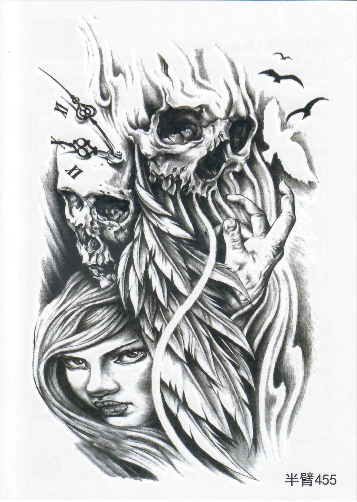 Half Sleeve Tattoo Sticker 21cmX15cm (455)