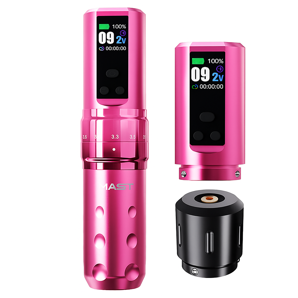 Mast Fold2 Pro Wireless Tattoo Pen (Color) Machine 2 Replaceable Batteries (WQP076 - 11)