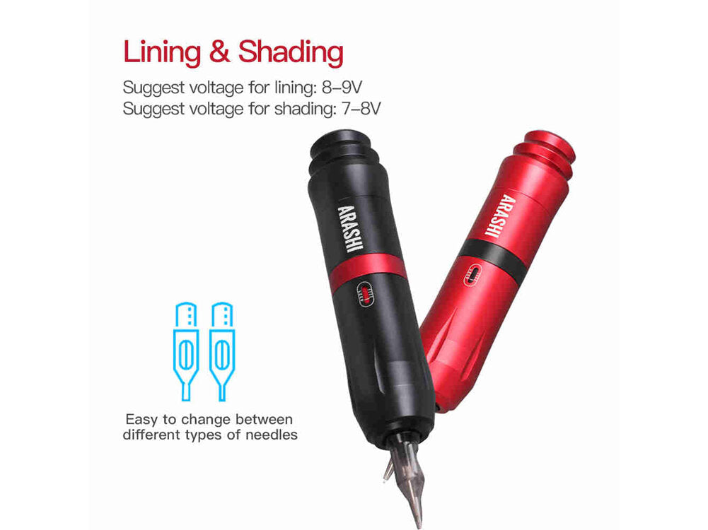 ARASHI Atom Pen Machine with RCA Cord or plus Battery (WQ - 388-1)