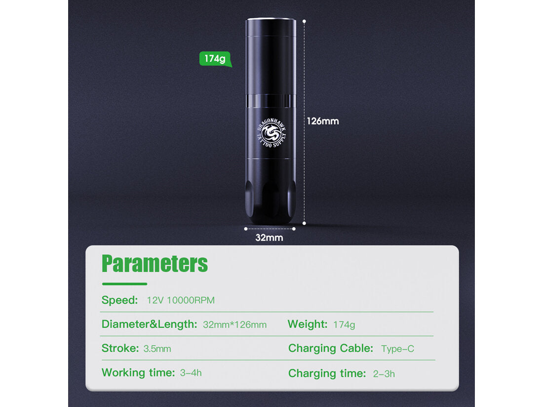 Dragonhawk Wirless Pen Machine with Batteries