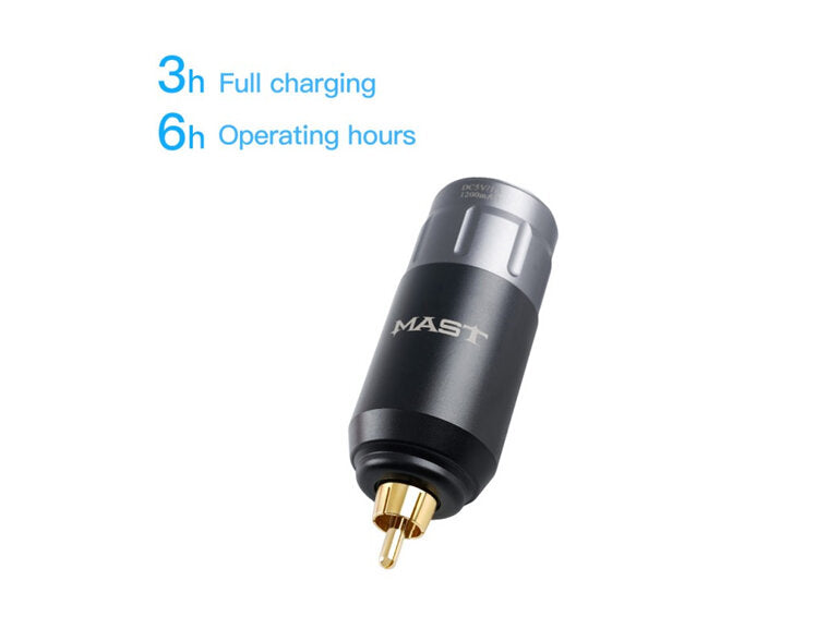 Mast Wireless Battery RCA Power (Black Color) P113