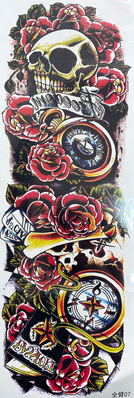 Full Sleeve Tattoo Sticker 48cm x 17cm (07)