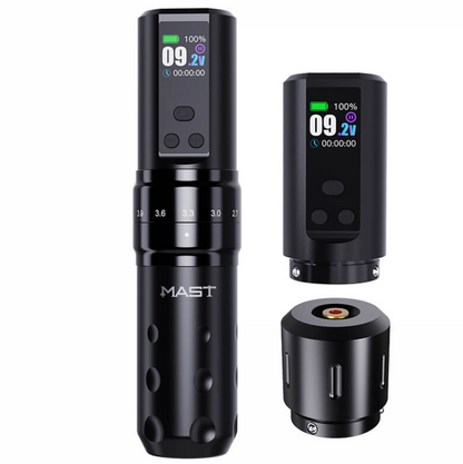 Mast Fold2 Pro Wireless Tattoo Pen Machine 2 Replaceable Batteries (WQP076)