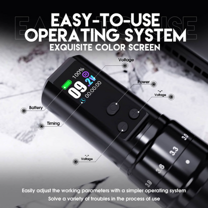 Mast Fold2 Pro Wireless Tattoo Pen (Color) Machine 2 Replaceable Batteries (WQP076 - 11)