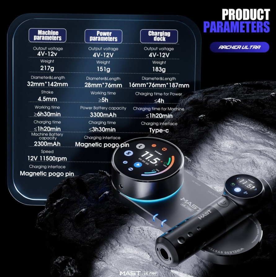 MAST Archer Ultra Smart Wireless Tattoo Machine Pen Bluetooth