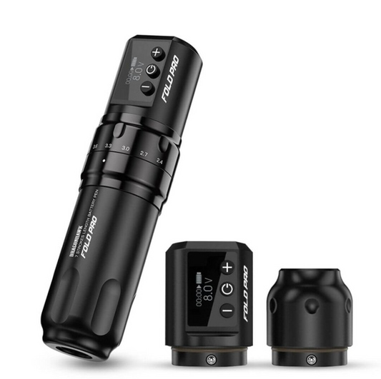 Dragonhawk Wireless Tattoo Pen Machine with 7 Stroke Length | Fold Pro |Two Batteries (WQP031)