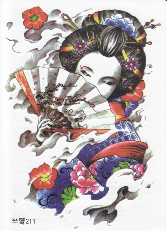 Half Sleeve Tattoo Sticker 21cmX15cm (211)