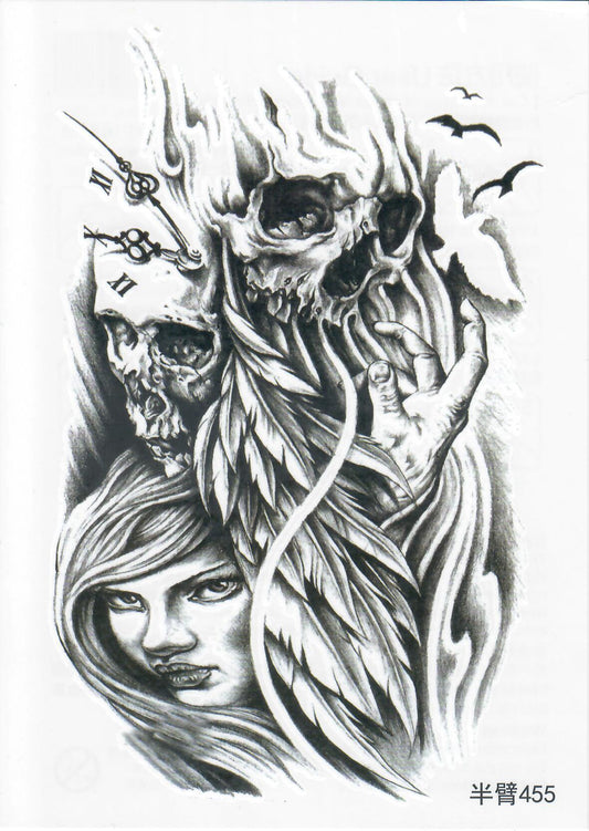 Half Sleeve Tattoo Sticker 21cmX15cm (455)