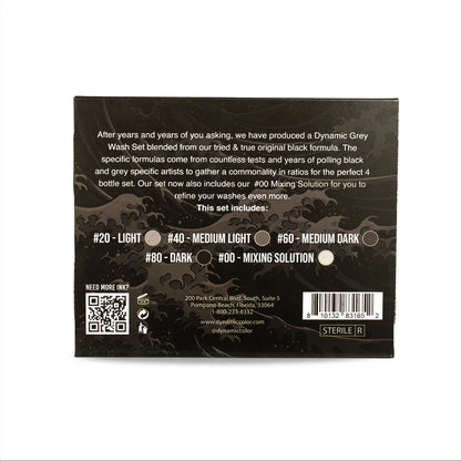 Dynamic Greywash Tattoo Ink Set —  4oz Bottles