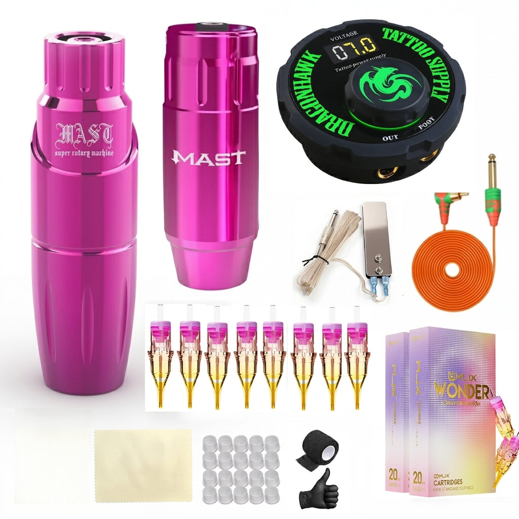 PMU Beginner Kit--Mast Tour Tattoo Machine Rotary Pen Advanced Bundle