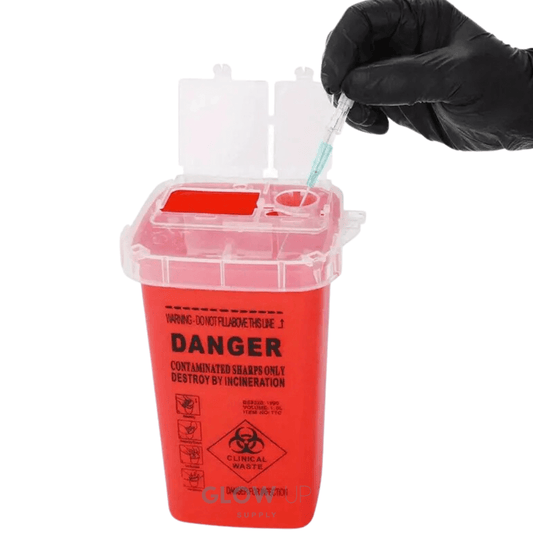 1L Sharps Needles Biohazard Infectious Waste Container