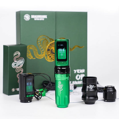 Tattoo Kit | Dragonhawk Fold Pro Year of Snake Edition Tattoo Machine Pen Wireless Professional Bundle