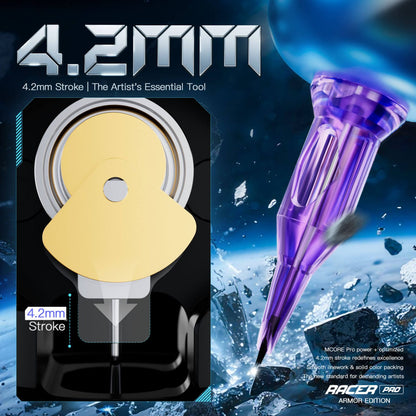 Dragonhawk Wireless Tattoo Pen Machine 4.2MM Strokes Length | Mast Racer Pro Armor Edition (2 Batteries ver.)