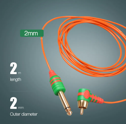 Dragonhawk Tattoo RCA Cord for Tattoo Machines Power Box Connected