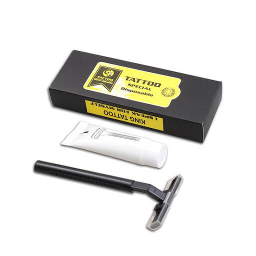 Tattoo Disposable Razor + Shave Cream