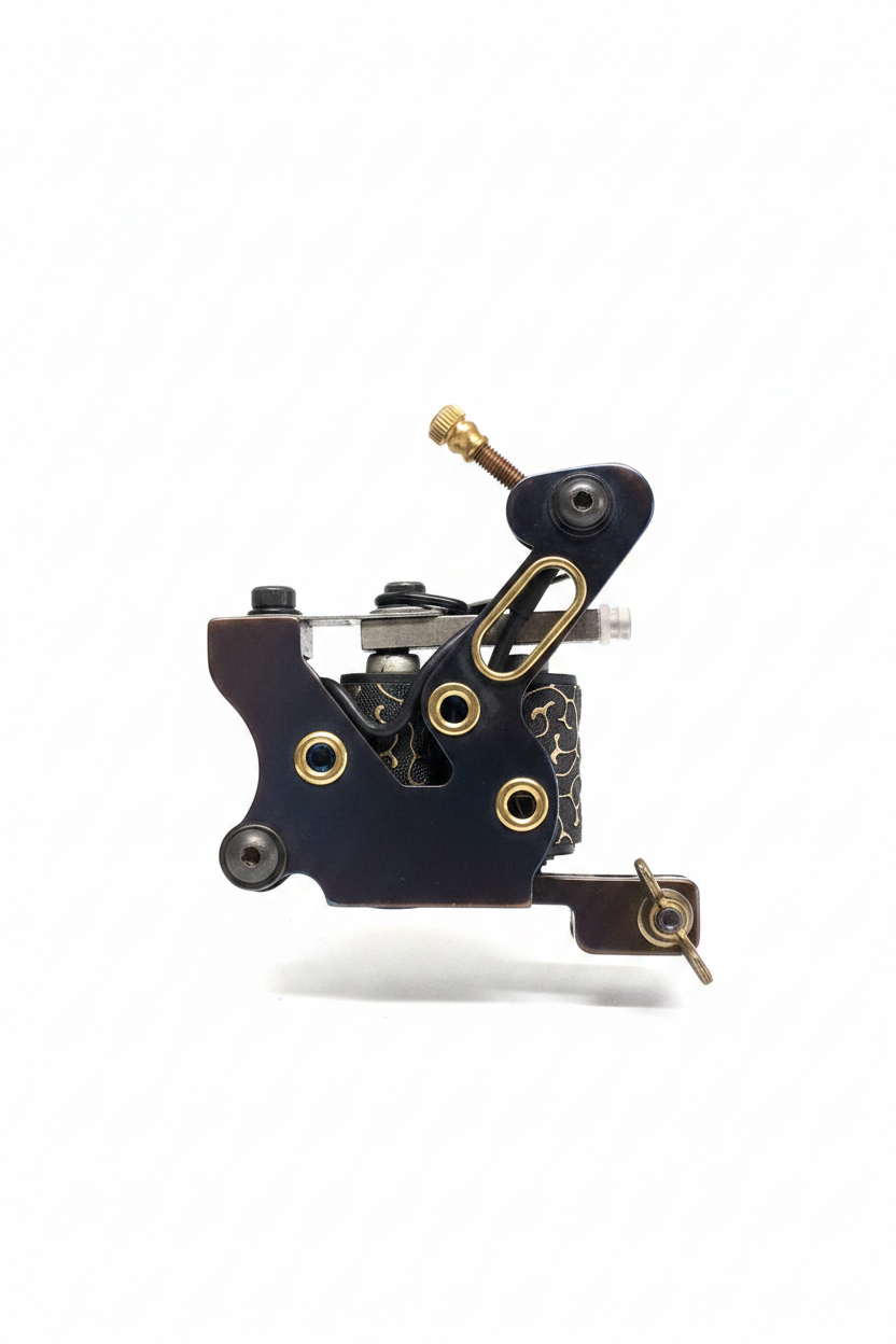 Tattoo machine on white background